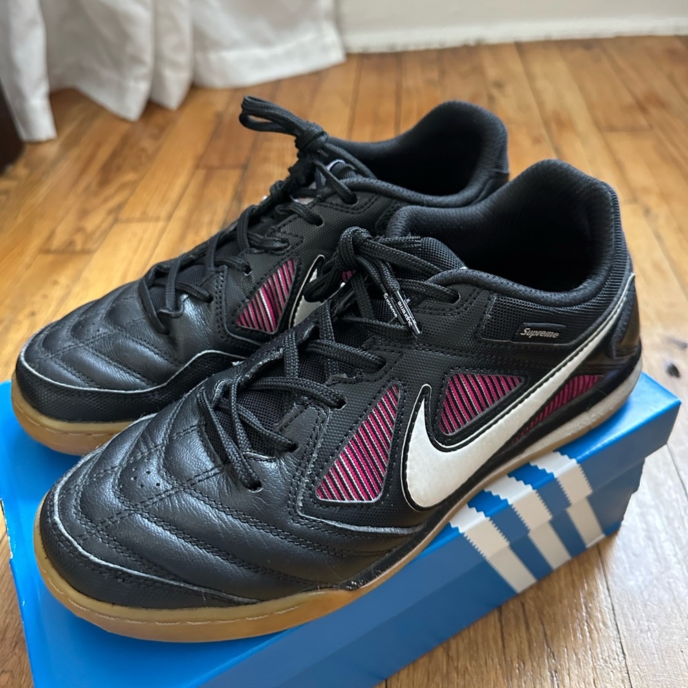 Supreme Nike Black and Red Sneakers